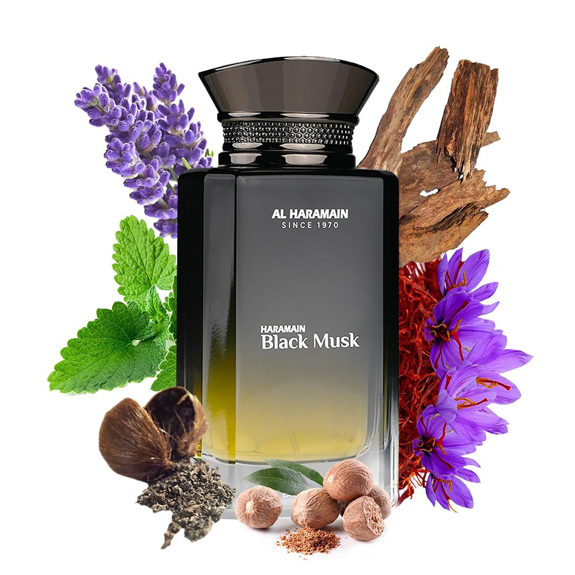 Al Haramain Black Musk - Captivating Men's Cologne with Lavender, Saffron, Agarwood, and Patchouli - Long Lasting Perfume for Men - 3.33 oz EDP Spray - Image 3