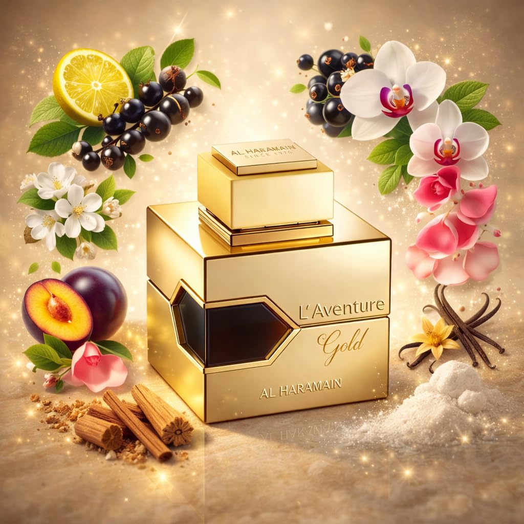Al Haramain L'Aventure Gold for Women Eau de Parfum Spray, 3.40 Ounce (NEW 2022 Launch) - Image 2