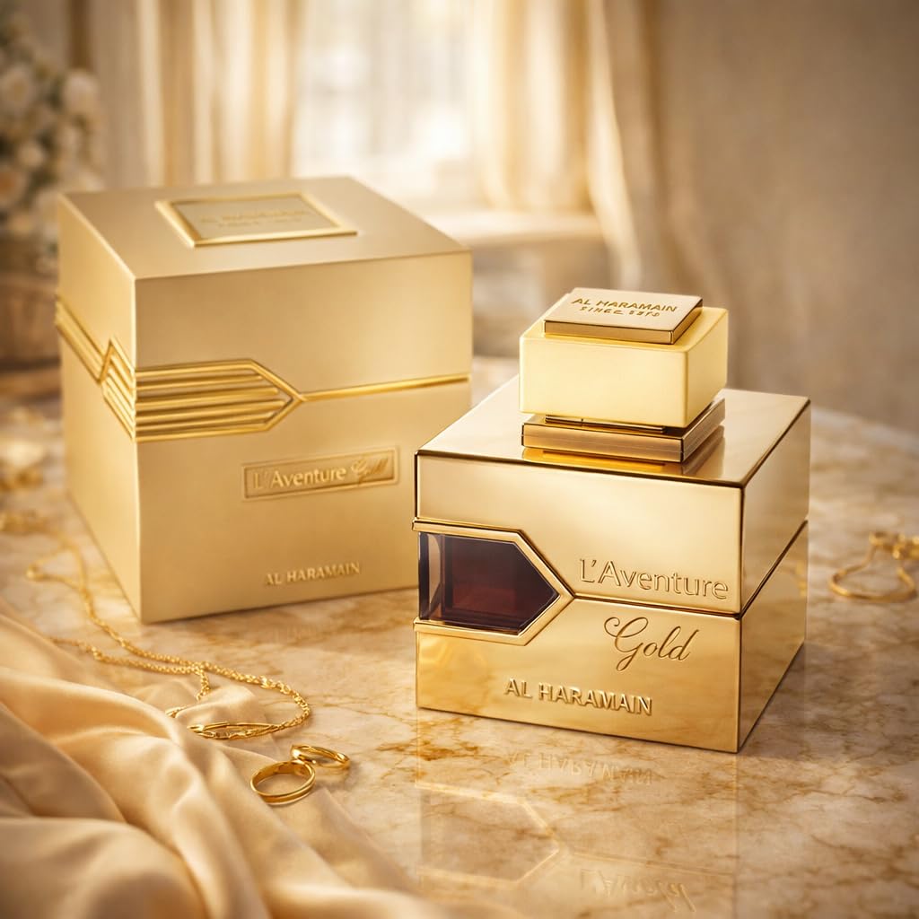 Al Haramain L'Aventure Gold for Women Eau de Parfum Spray, 3.40 Ounce (NEW 2022 Launch) - Image 4